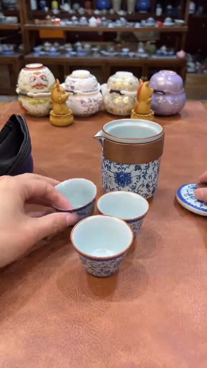 真的很便宜会开片的旅行茶具