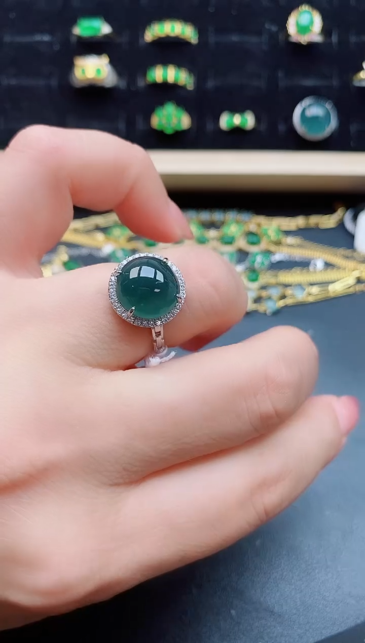 【闪购商品】翡翠戒指银S925镶嵌1212