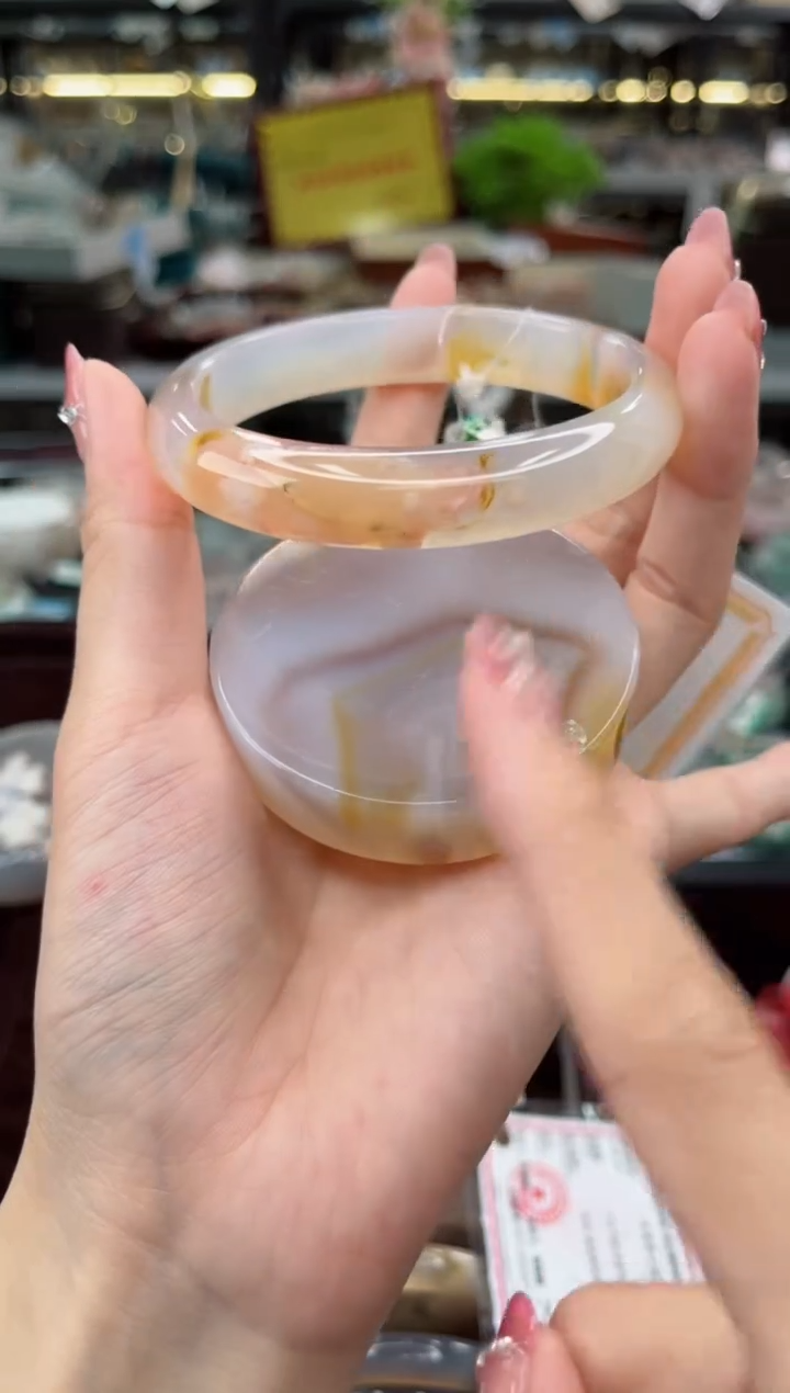 【闪购商品】石英质玉手镯未镶嵌63圈口（赠品镯心）3356462