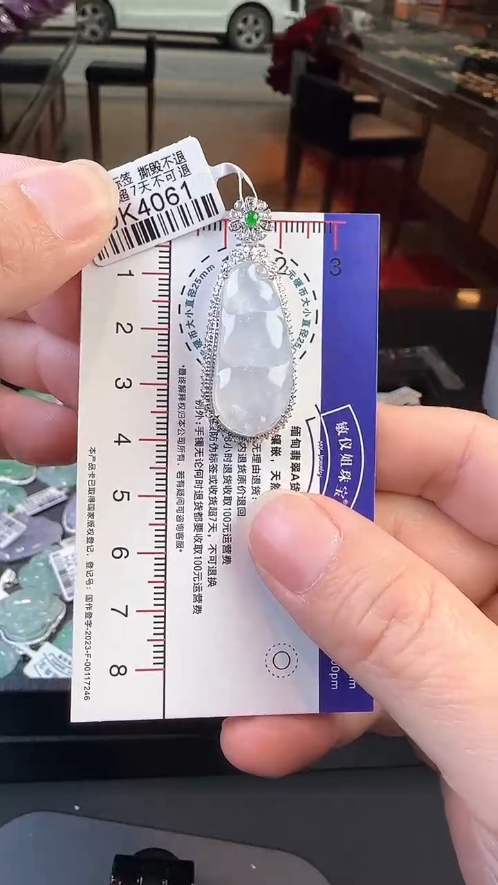 【闪购商品】翡翠颈饰18K金镶嵌DK4061冰豆豆