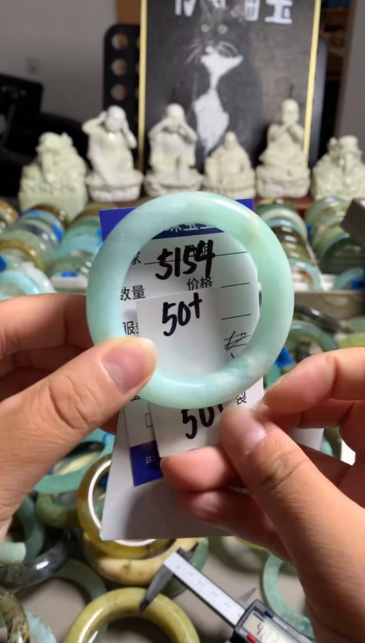 蛇纹石玉未镶嵌手镯5154