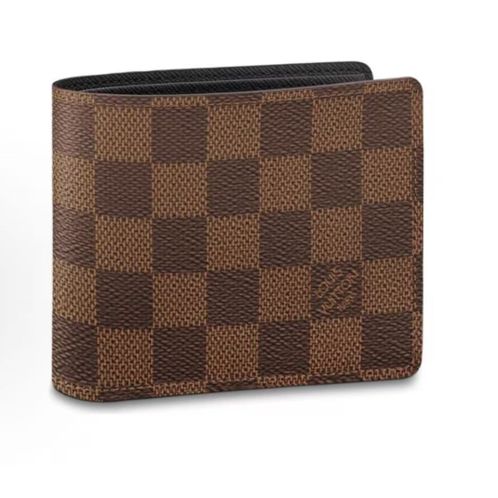 未使用 LouisVuitton/路易威登 LV棕棋盘格钱夹/D215