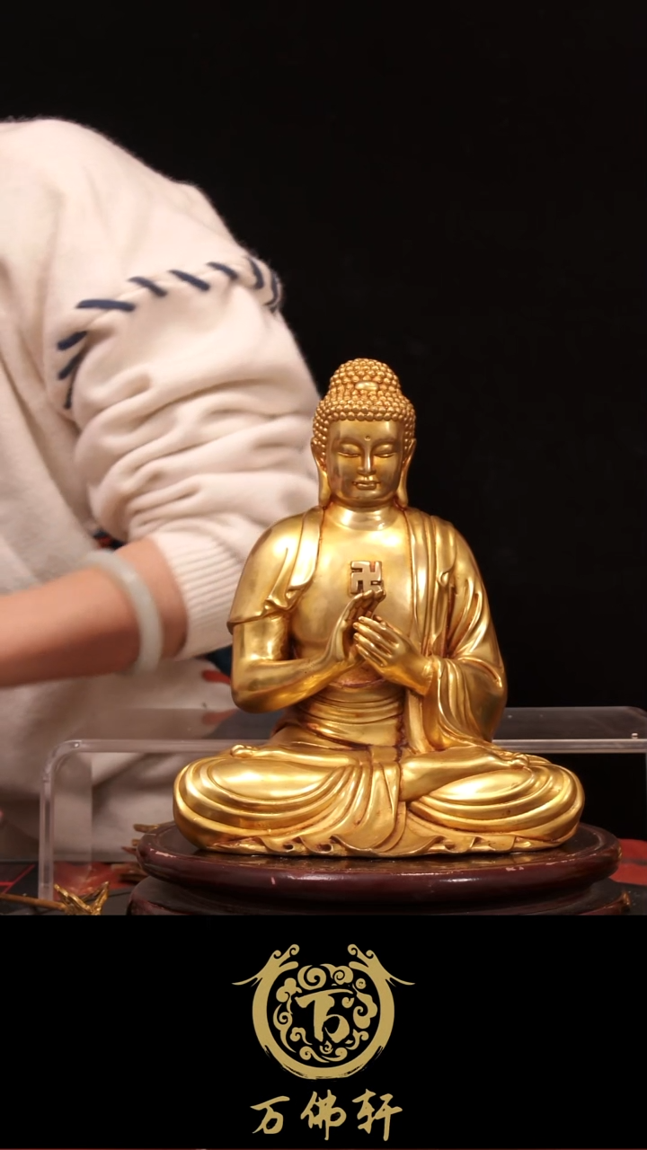 铜器摆件释迦摩尼23高