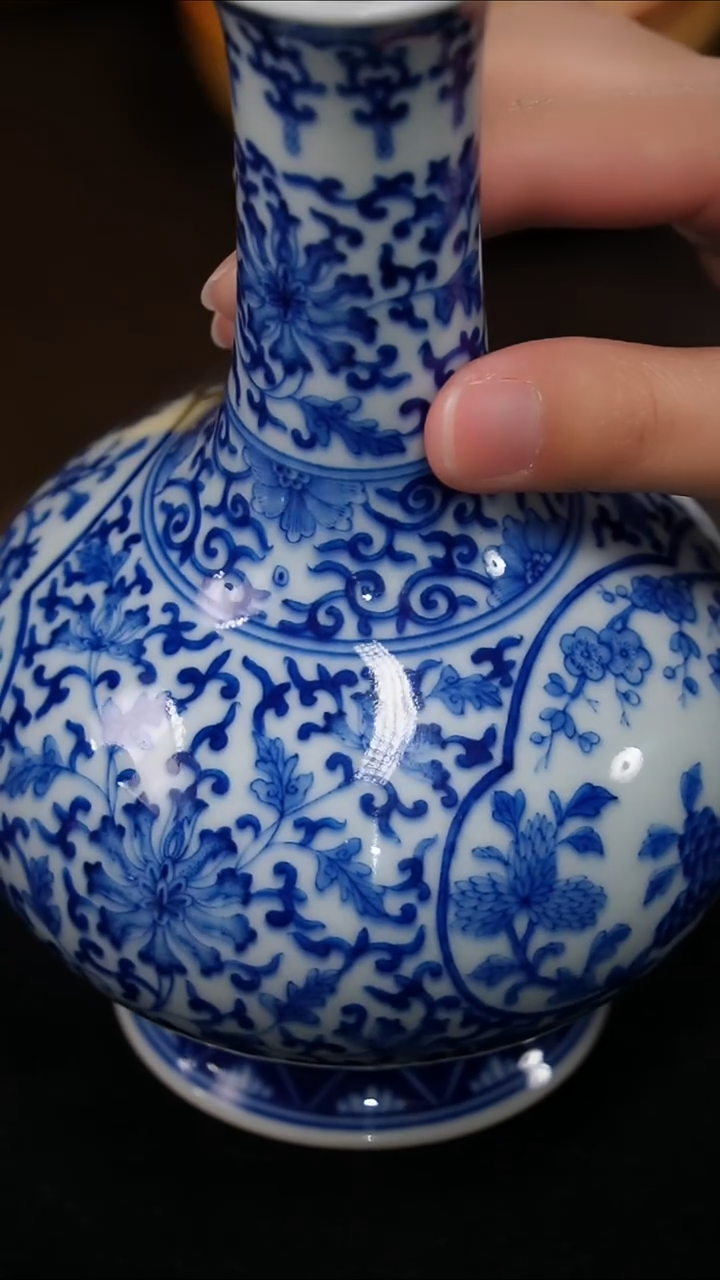 【闪购商品】其他鹤云景德镇陶瓷器纯手工手绘蒜头瓶