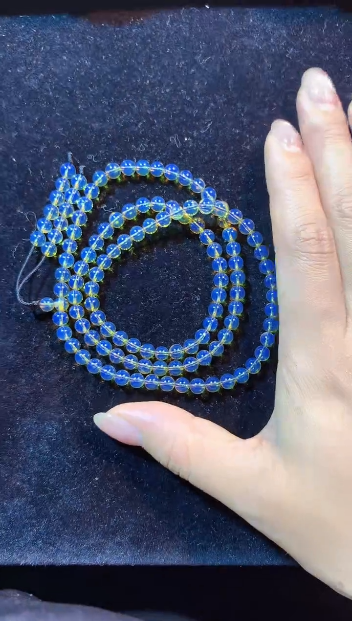 未镶嵌琥珀裸石5mm高蓝108