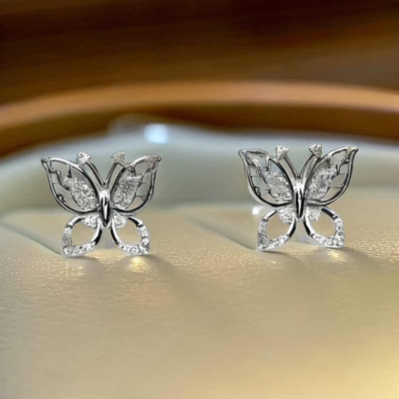 时尚蝴蝶耳钉QQJZ~109