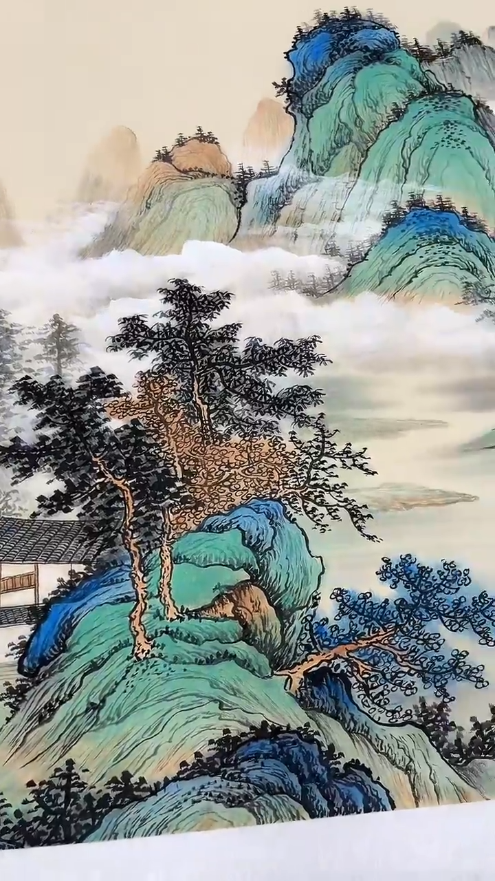 书法朱顺权山水四尺斗方