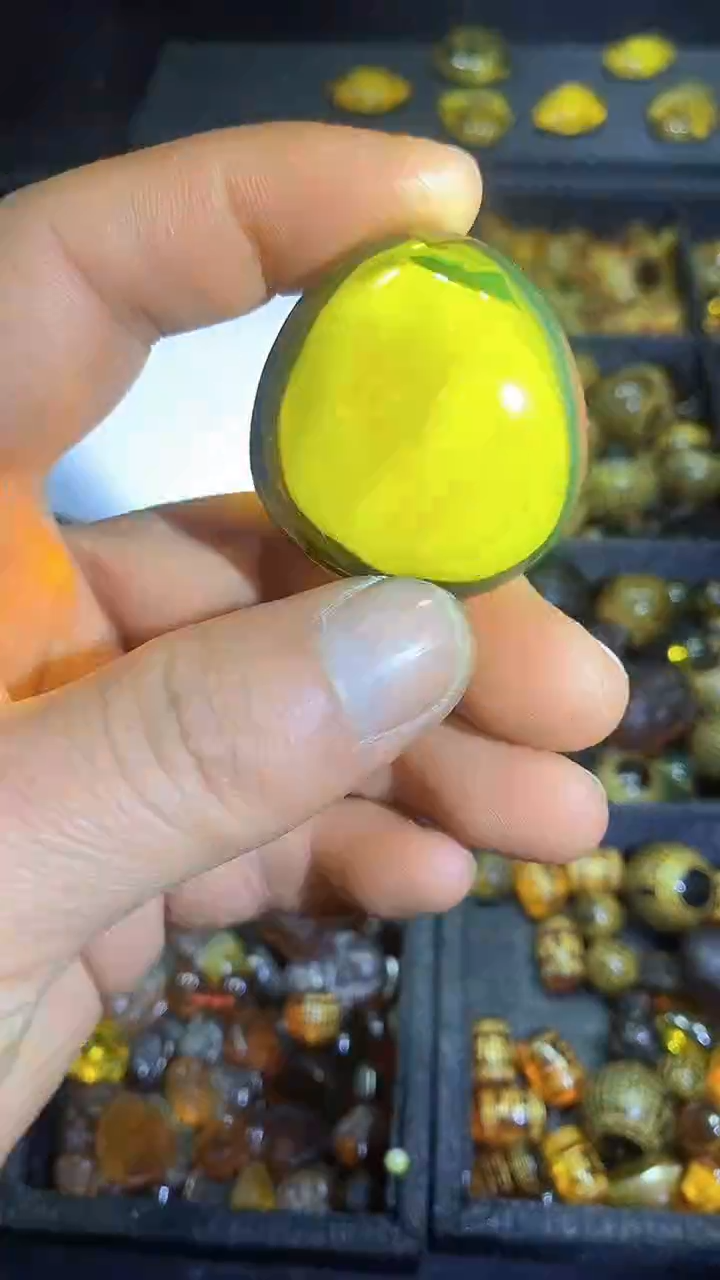 琥珀未镶嵌耳饰天然缅甸琥珀挂坠