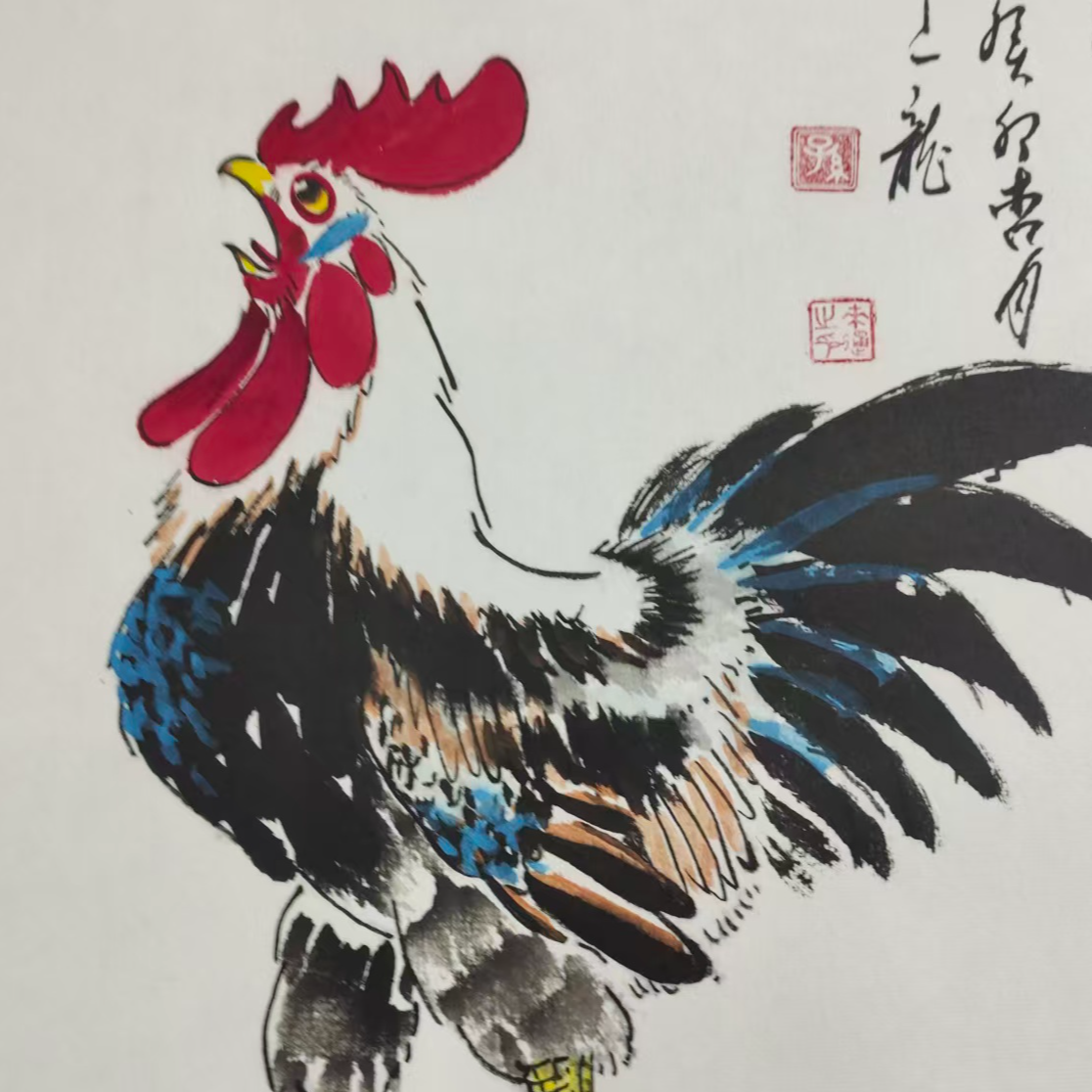 珠峰一龙老师三尺手绘作品报春晓
