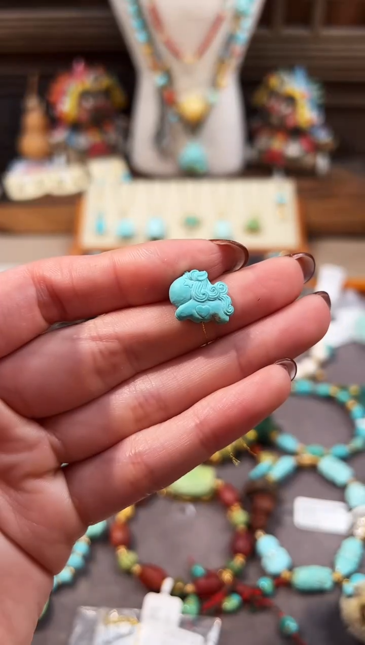 未镶嵌绿松石配饰独角兽