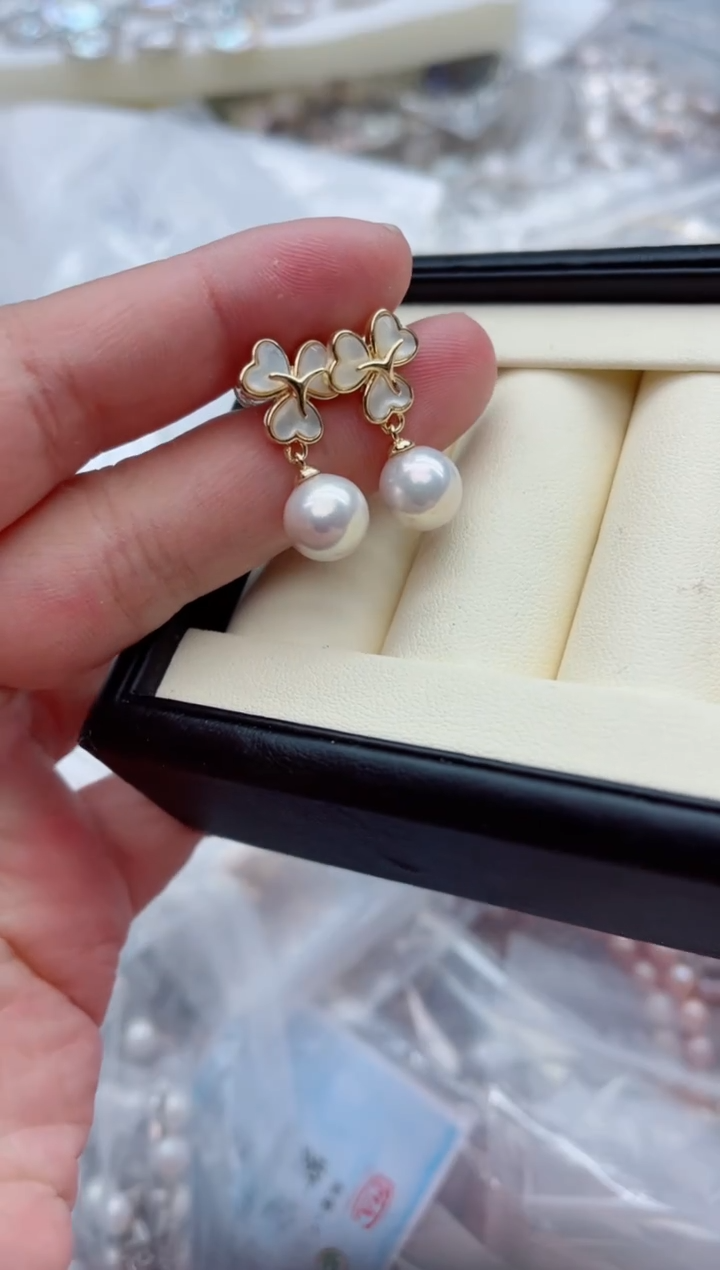 未镶嵌耳饰淡水珍珠多样性发其一，非无暇