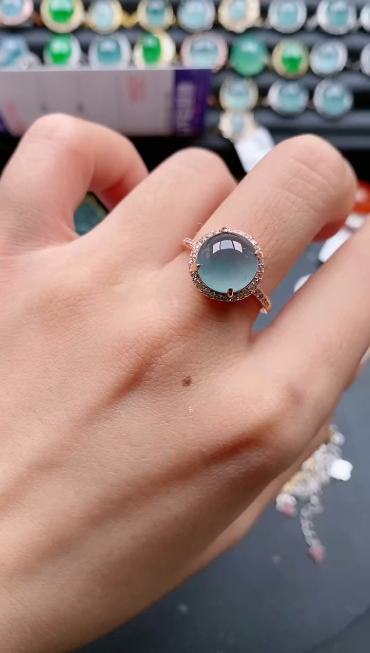 【闪购商品】翡翠戒指银S925镶嵌1111111