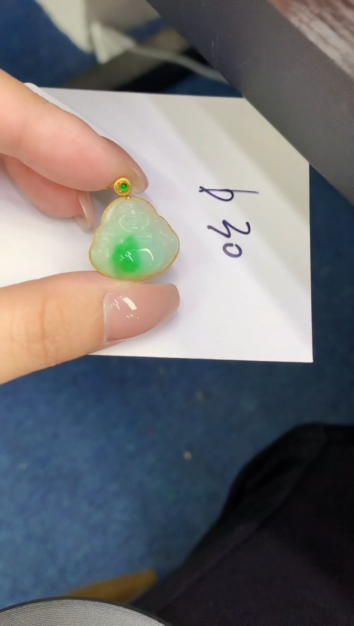 【闪购商品】翡翠颈饰18K金镶嵌0000000000
