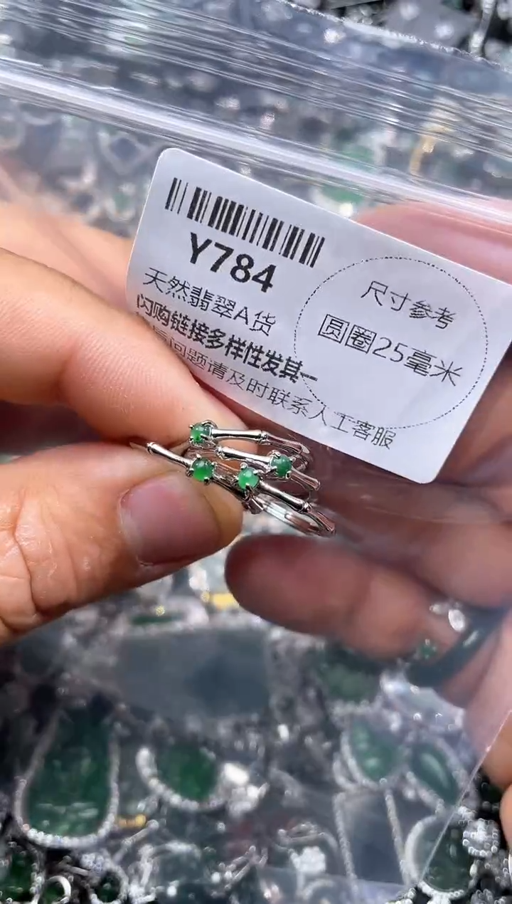 【闪购商品】翡翠颈饰未镶嵌Y784戒指 多样性发其二