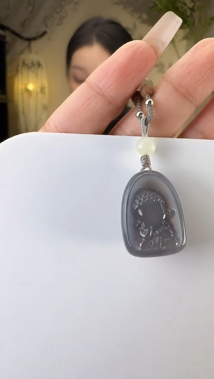 和田玉未镶嵌颈饰无相佛