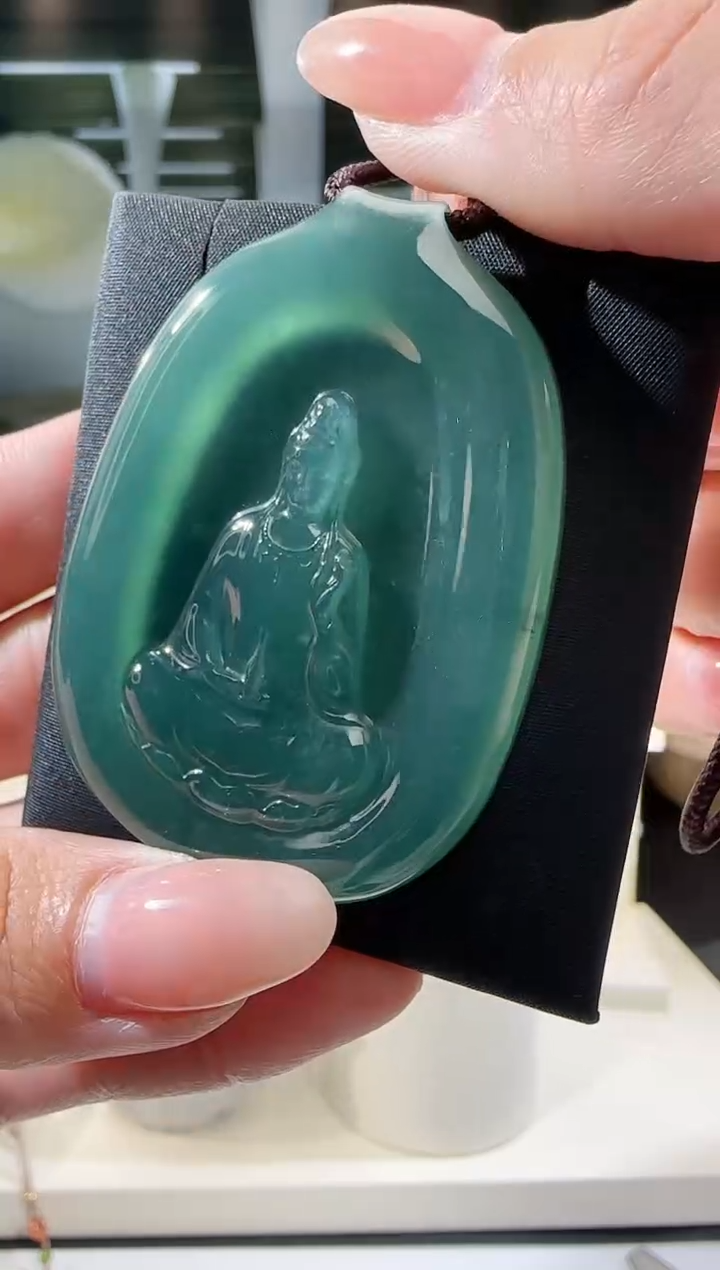 【闪购商品】翡翠吊坠(不含链)未镶嵌观音多样性发一