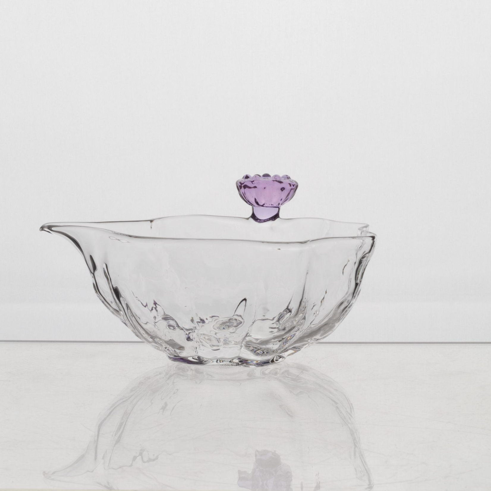 （小二坊）晶焱紫色莲蓬无耳公道杯