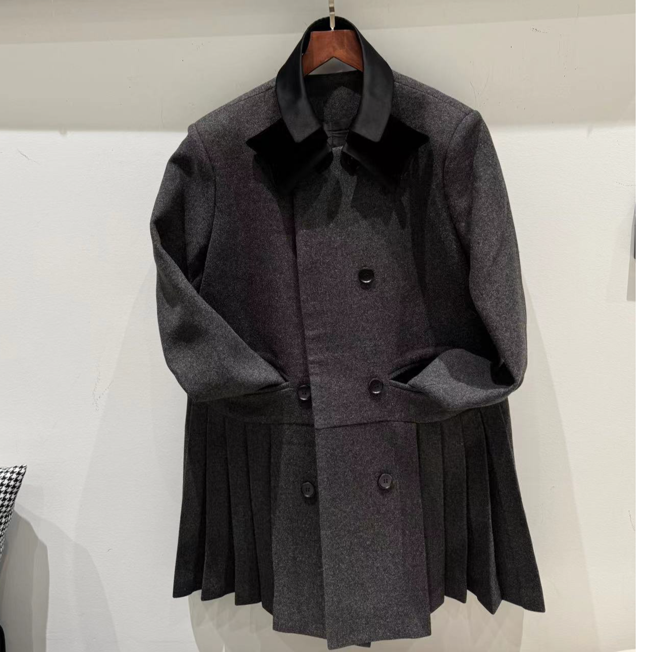 (李老板)新款法式小香毛呢显瘦西装裙外套