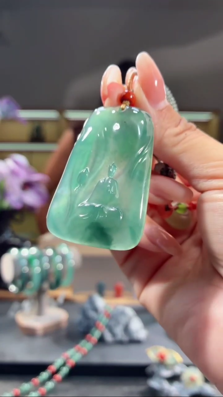 吊坠(不含链)未镶嵌翡翠悟道