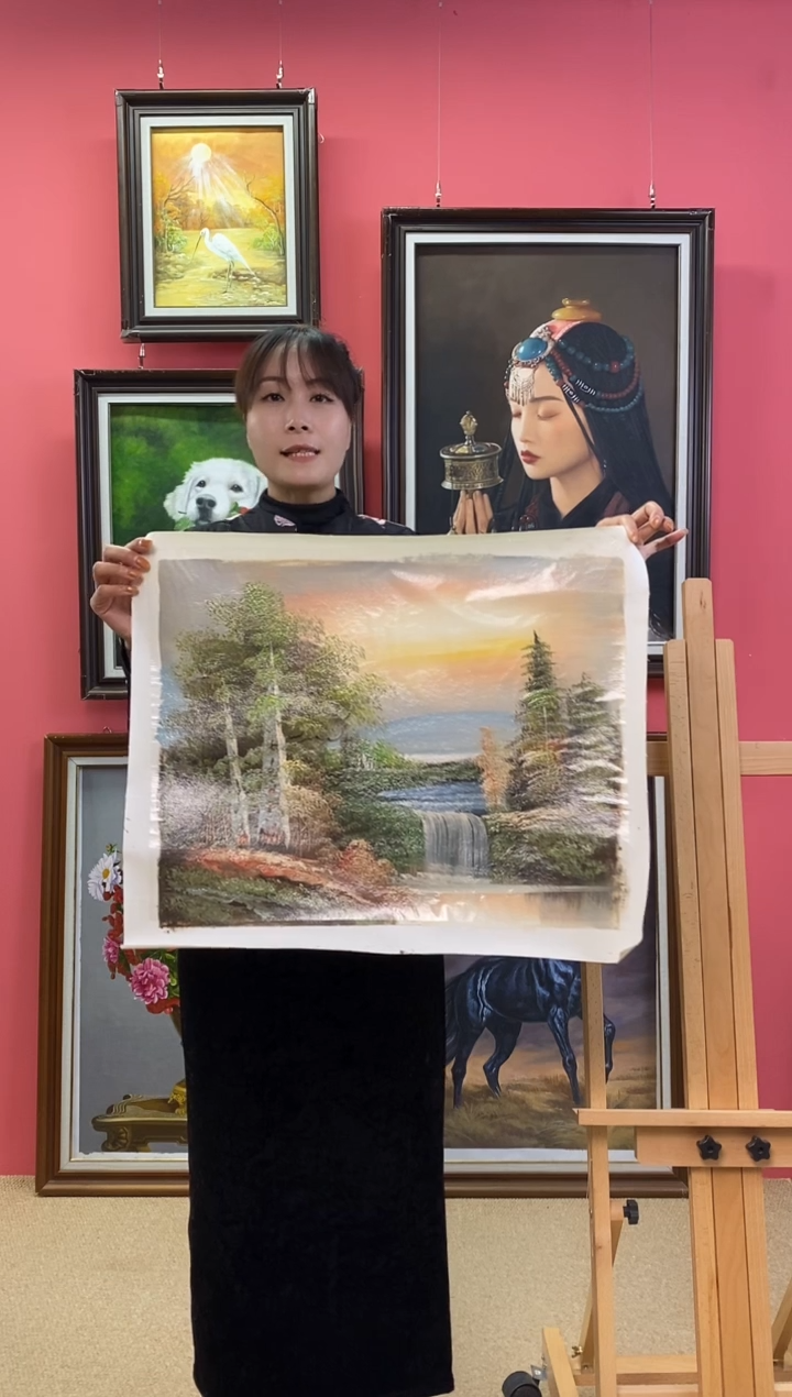 油画给***生尺寸40*50画芯（不含框） 