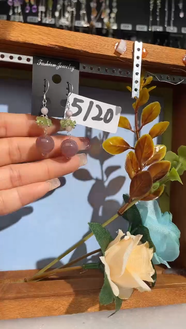 【闪购商品】紫晶耳饰银S925镶嵌喜欢拍