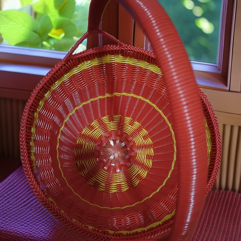 家用纯手工手提篮藤条42cm*圆34cm鸡蛋篮手提篮