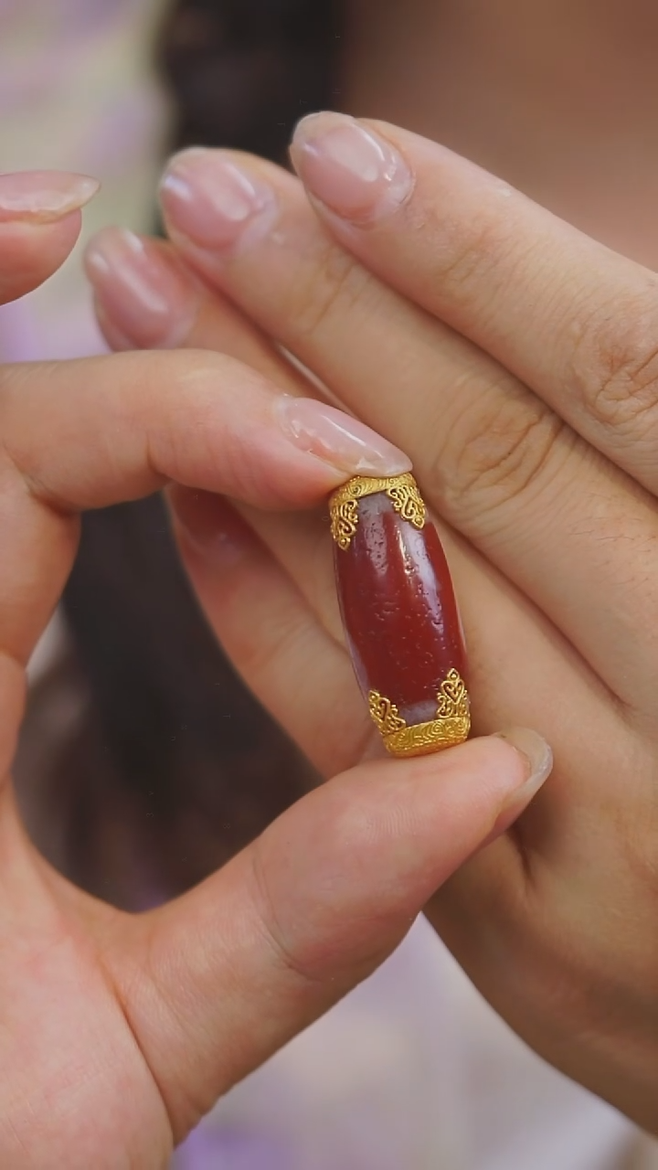 【闪购商品】玛瑙/玉髓坠子18K金镶嵌多样性发其一