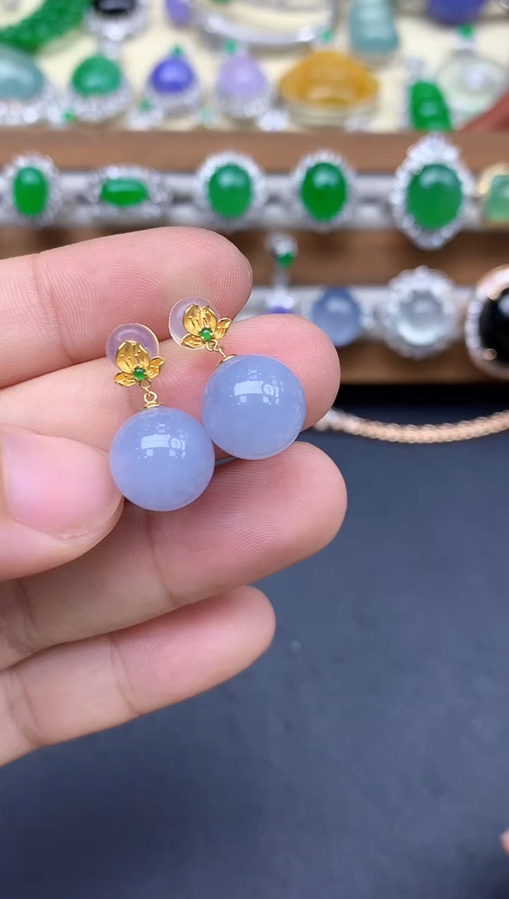 颈饰18K金镶嵌翡翠472-中国好珍宝