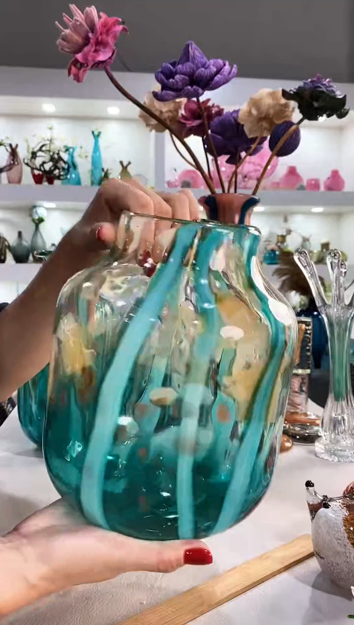 静****）慕忆家手作琉璃花瓶大肚