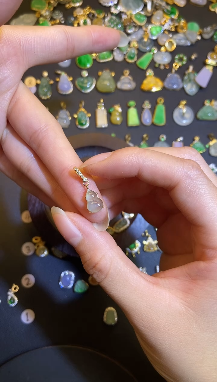 吊坠(不含链)银S925镶嵌翡翠1