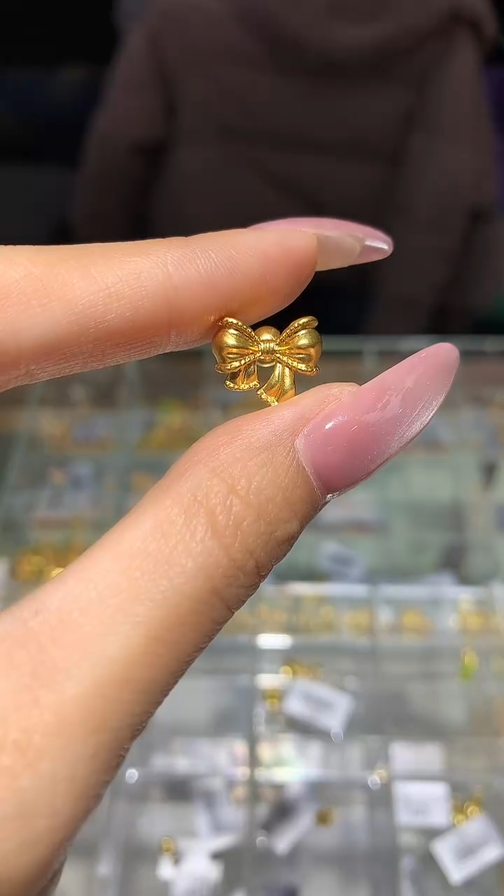 【闪购商品】定制足金吊坠(不含链)金蝴蝶吊坠