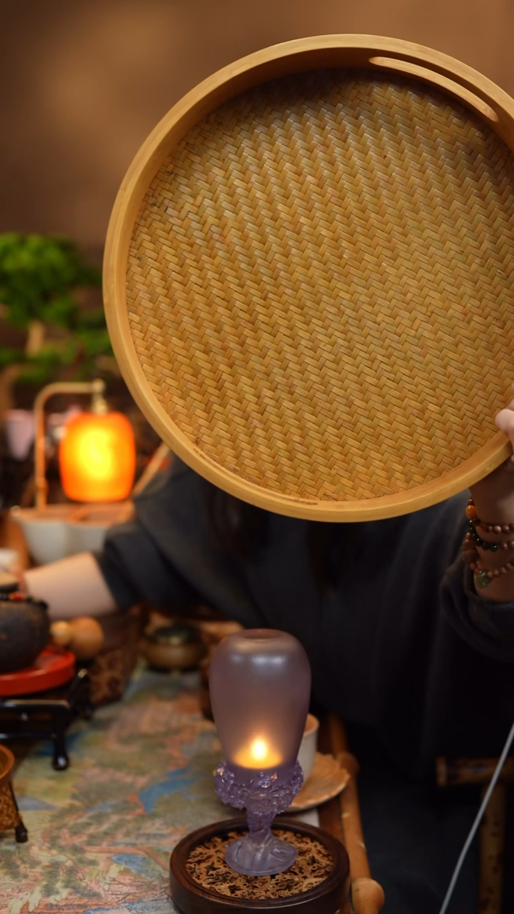 木善远观 竹编茶盘