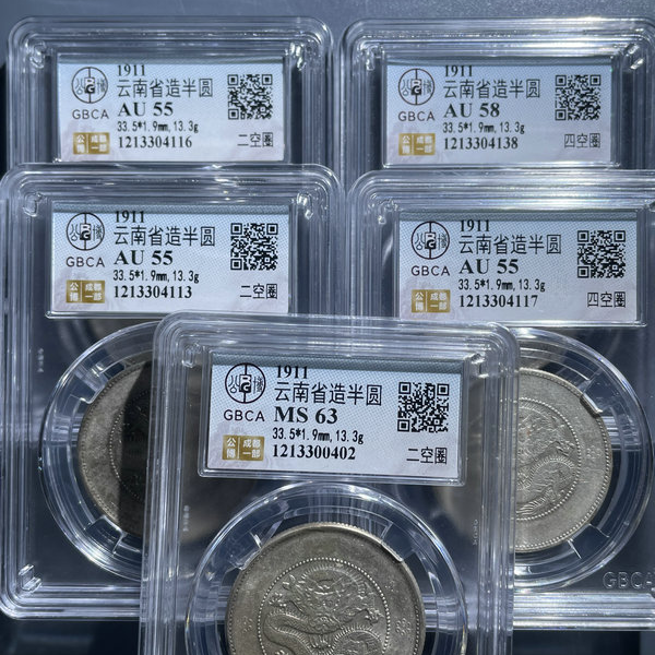 5233-1911云南省造半圆 5枚-402138116113117