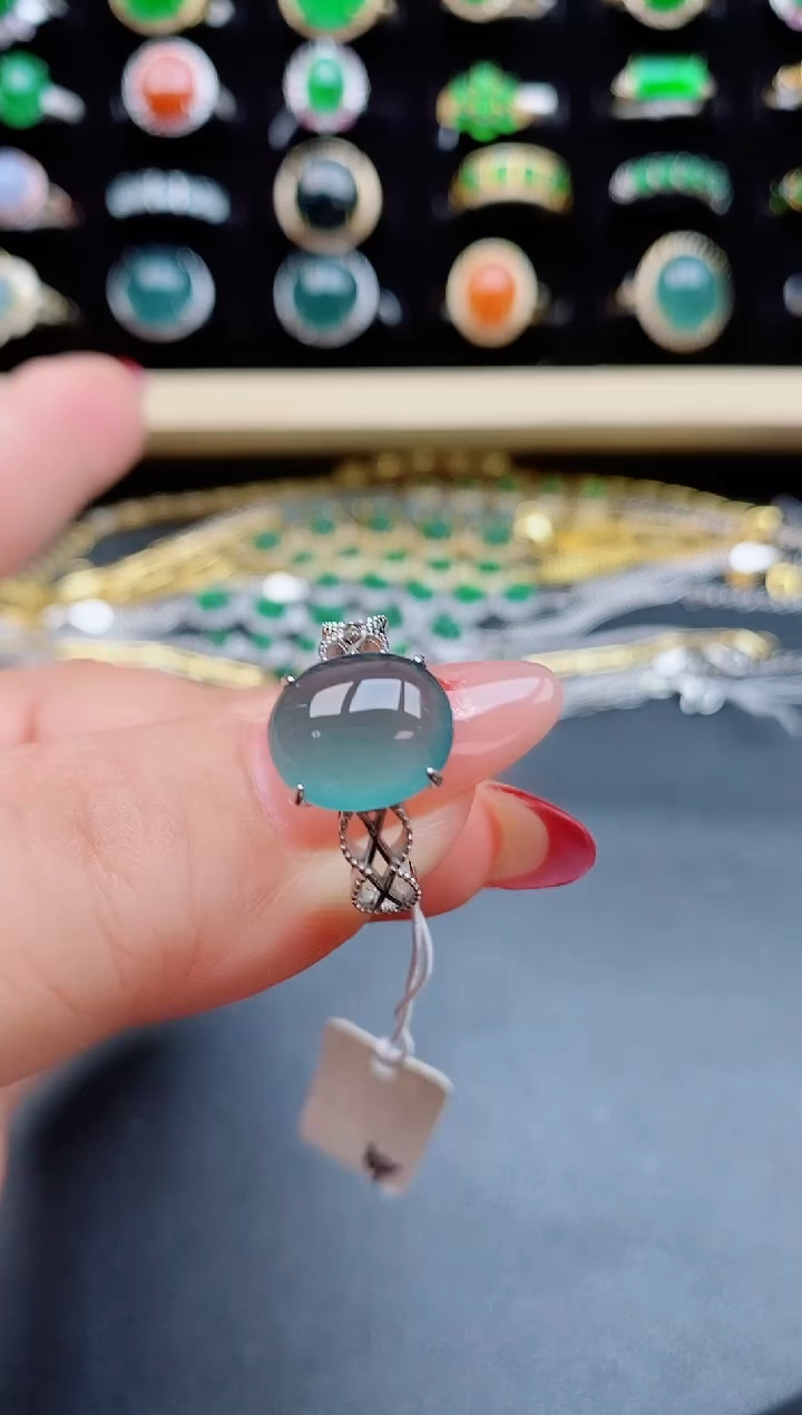 【闪购商品】翡翠戒指银S925镶嵌321321