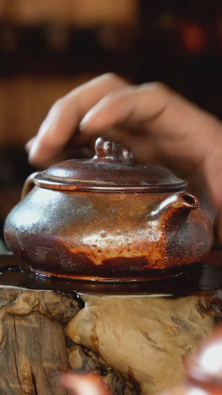 紫砂全手工明炉壶