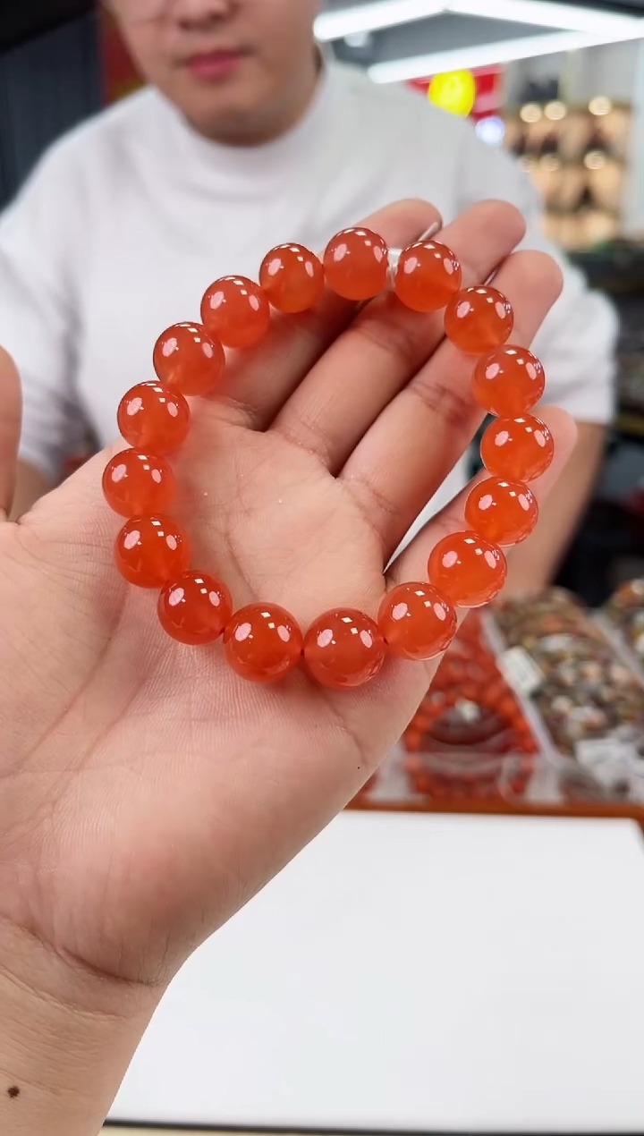 【闪购商品】南红玛瑙冰红手串12+未镶嵌一个/条