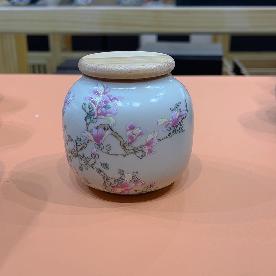 镁泽茶具严选单品福利S26 桃花茶叶罐