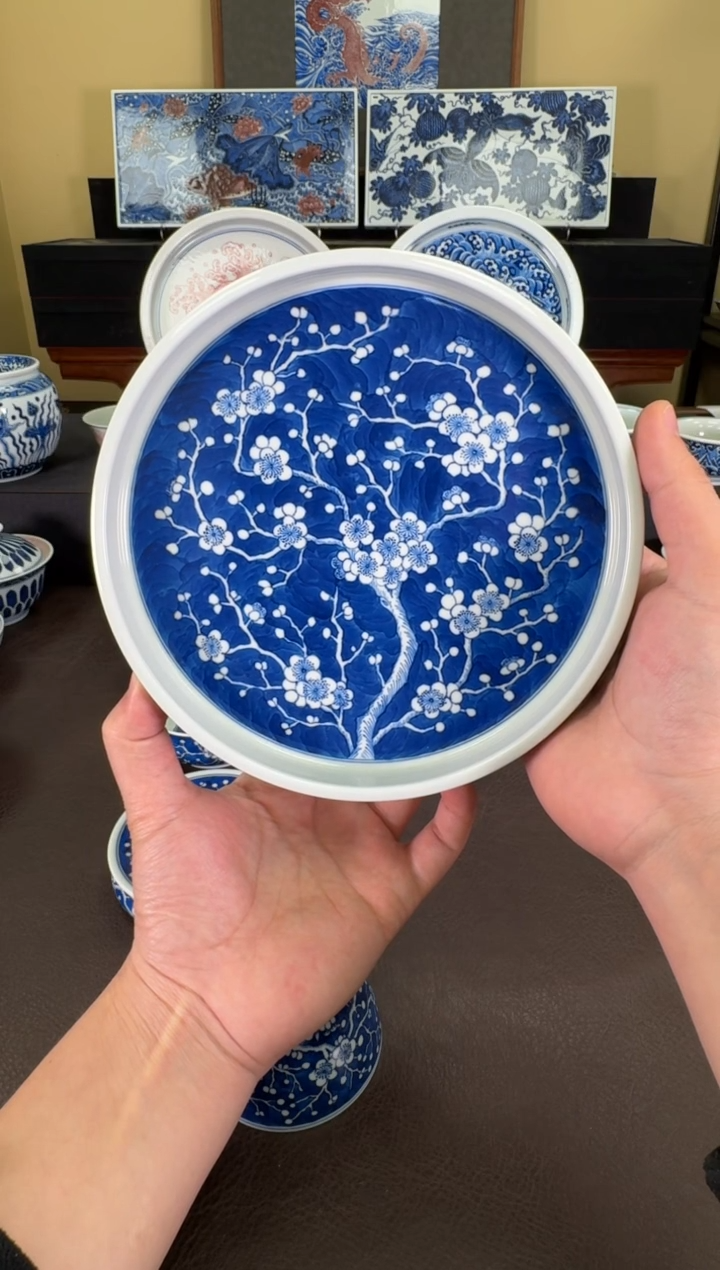 【闪购商品】瓷片羿器窑冰梅纹壶承