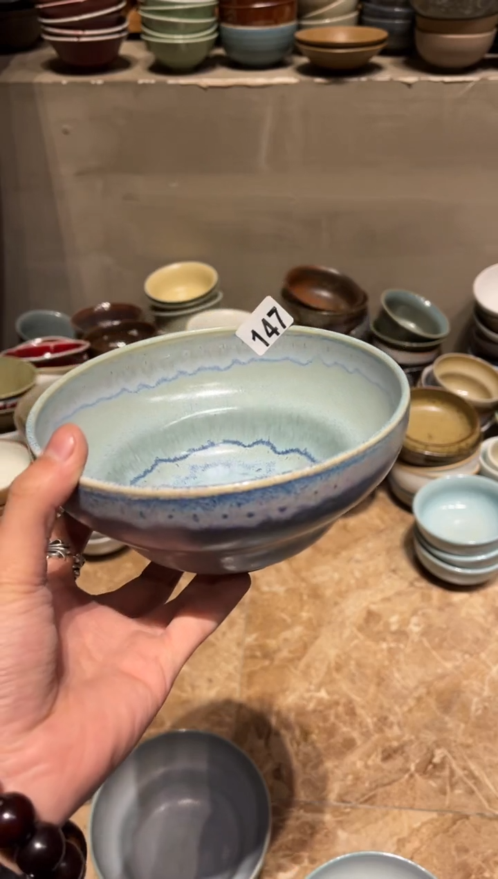 【闪购商品】瓷片147    柴烧葫芦碗1个