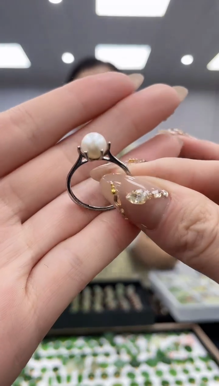 【闪购商品】淡水珍珠戒指银S925镶嵌多样性拍一发一003