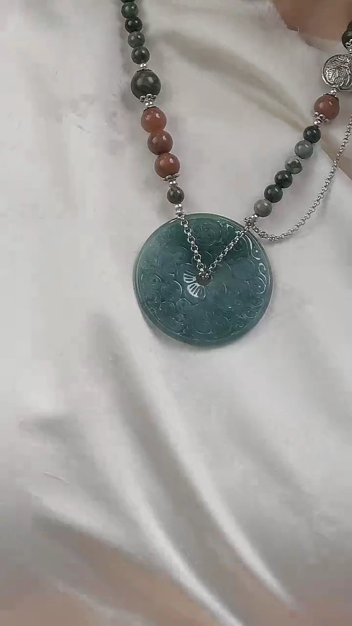 【闪购商品】翡翠颈饰未镶嵌平安扣