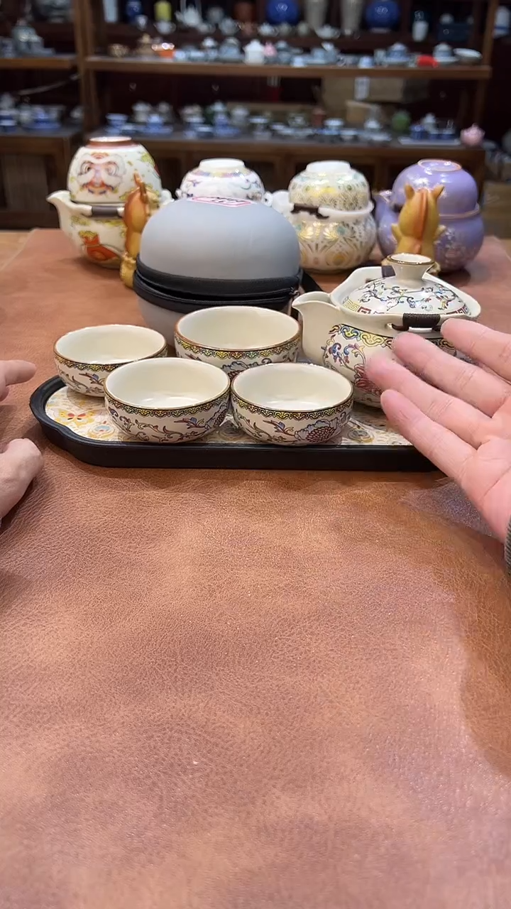 真的很便宜会开片的旅行茶具