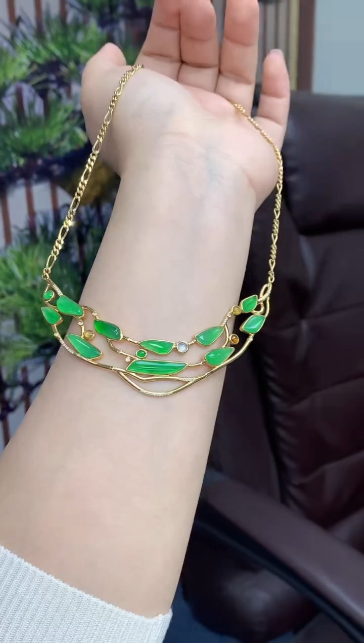 【闪购商品】翡翠颈饰18K金镶嵌834-中国好珍宝