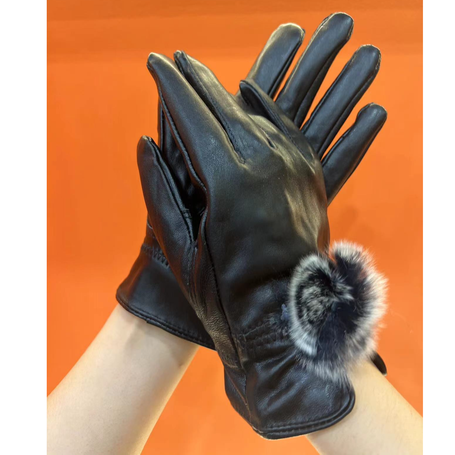 JJ-PC 【手套2】主播推荐款真皮黑色手套