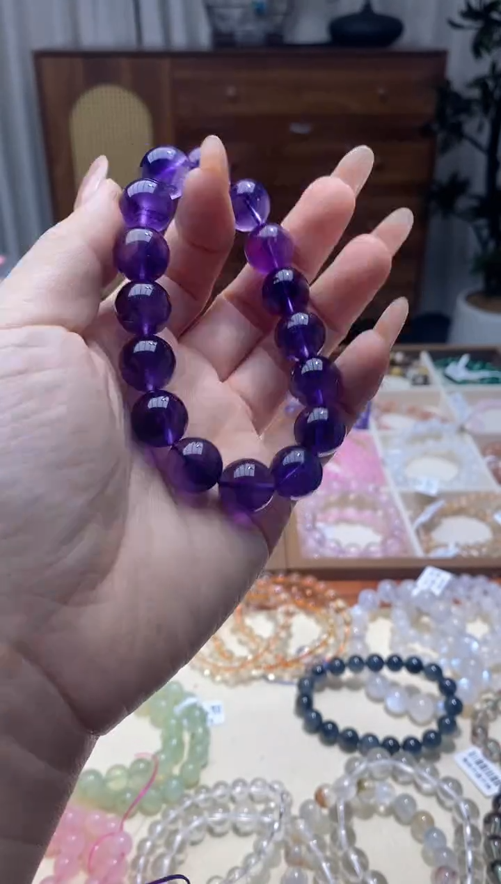 【闪购商品】水晶手串未镶嵌巴西紫水晶手串