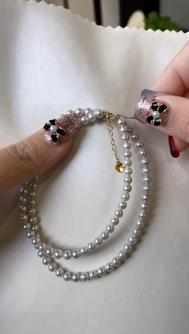 【闪购商品】海水珍珠项链未镶嵌4-4.5真多麻项链