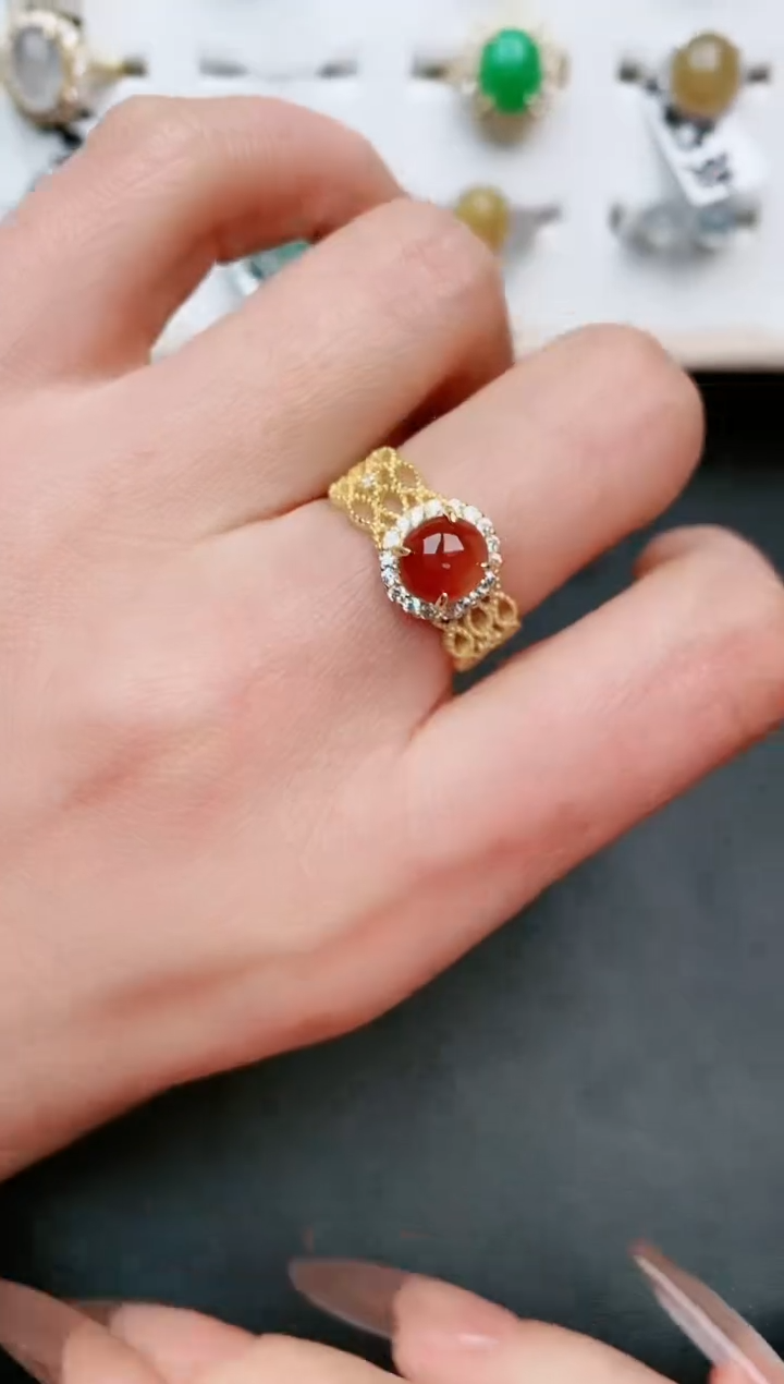 【闪购商品】翡翠戒指银S925镶嵌......