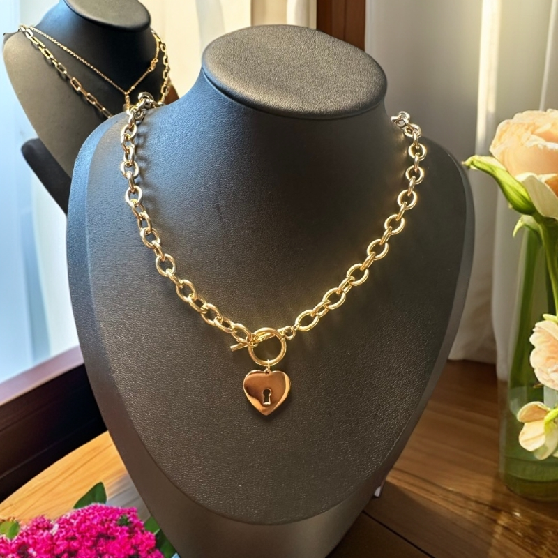钛钢项链 【OT扣心形锁头】X62项链