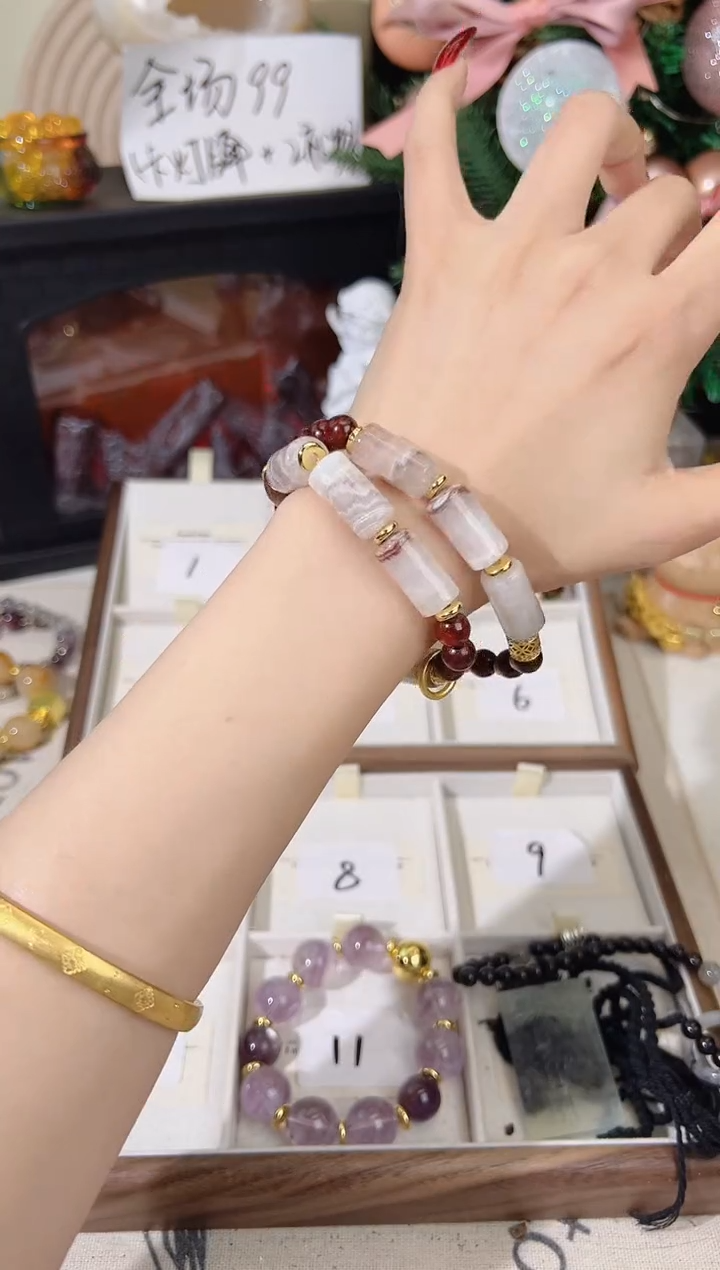 未镶嵌手链水晶桶珠