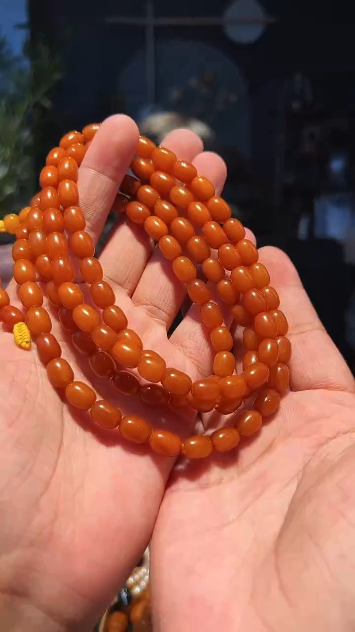 【闪购商品】蜜蜡手串未镶嵌老枣108